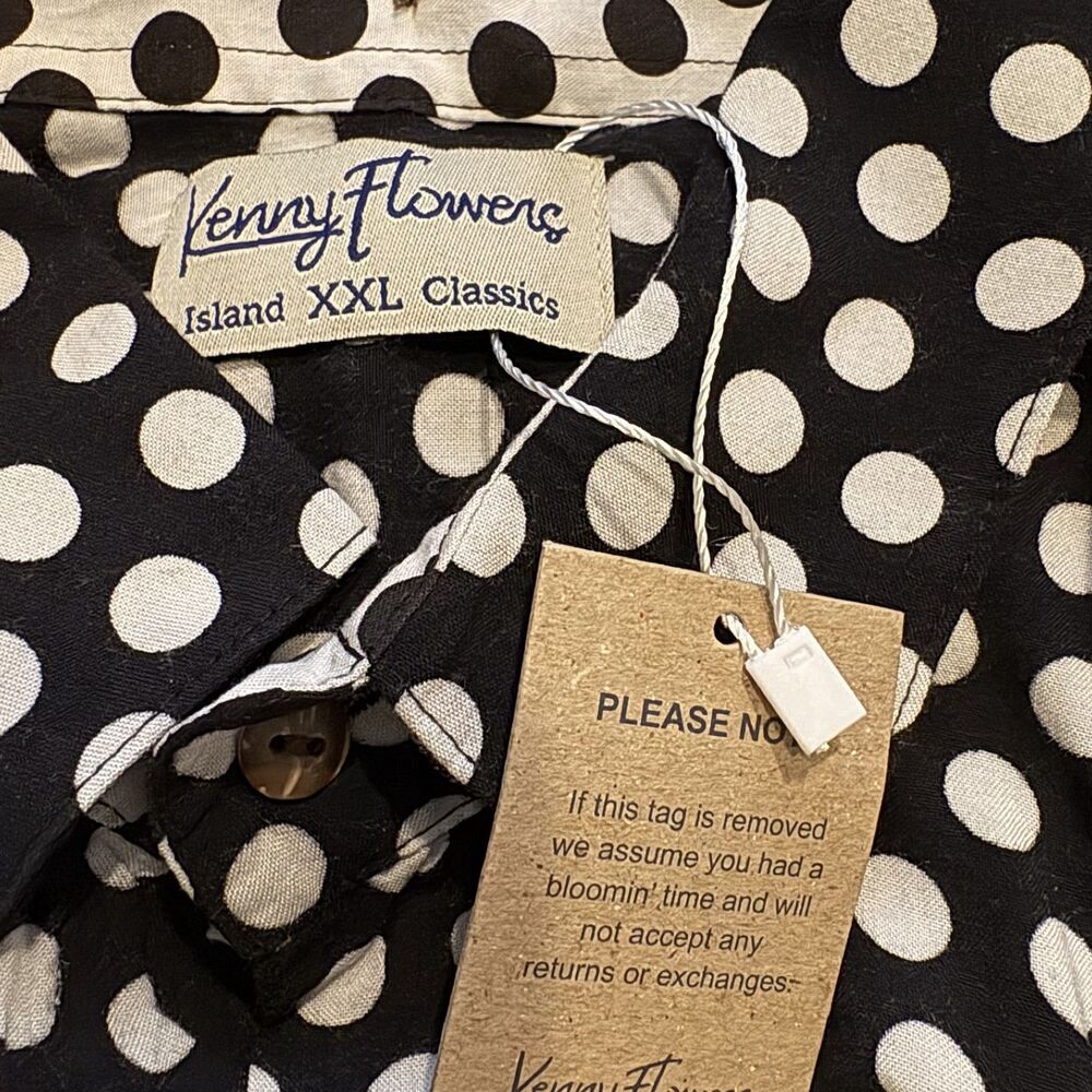 Mens Kenny Flowers Long sleeve polka dot shirt NWT 2XL